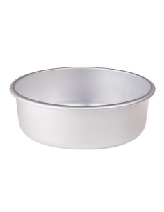 Molde cónico de aluminio para tartas con borde (alto 8 cm), diámetro 26 cm