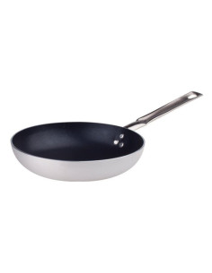 Sartén baja de aluminio antiadherente con mango de acero inoxidable, diámetro 28cm