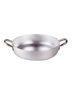 Sartén con asas de acero inoxidable, 2 mm de espesor, diámetro 26 cm.