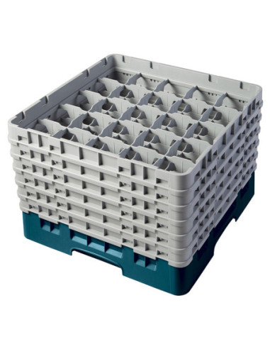 CAMBRO - 25S1114-163 - Cesta de lavado 25 comp. 6 alturas - 8,7 cm Ø máx. - alt. máx. 29,9 cm - 50 x 50 x 34,9 cm